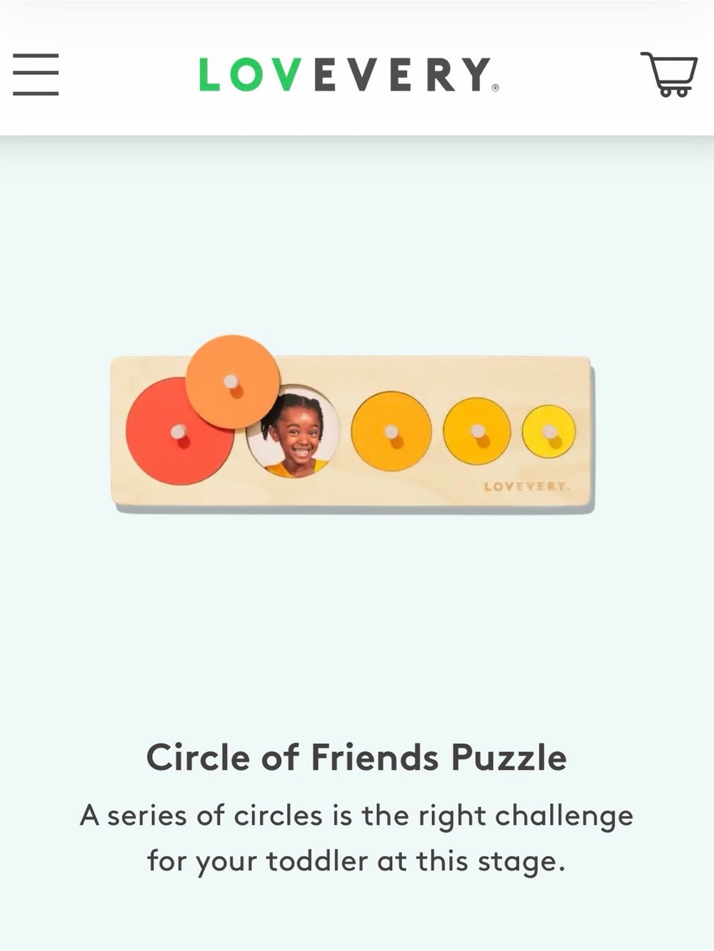 Lovevery Babbler Kit Wooden Circle of Friends Puzzle